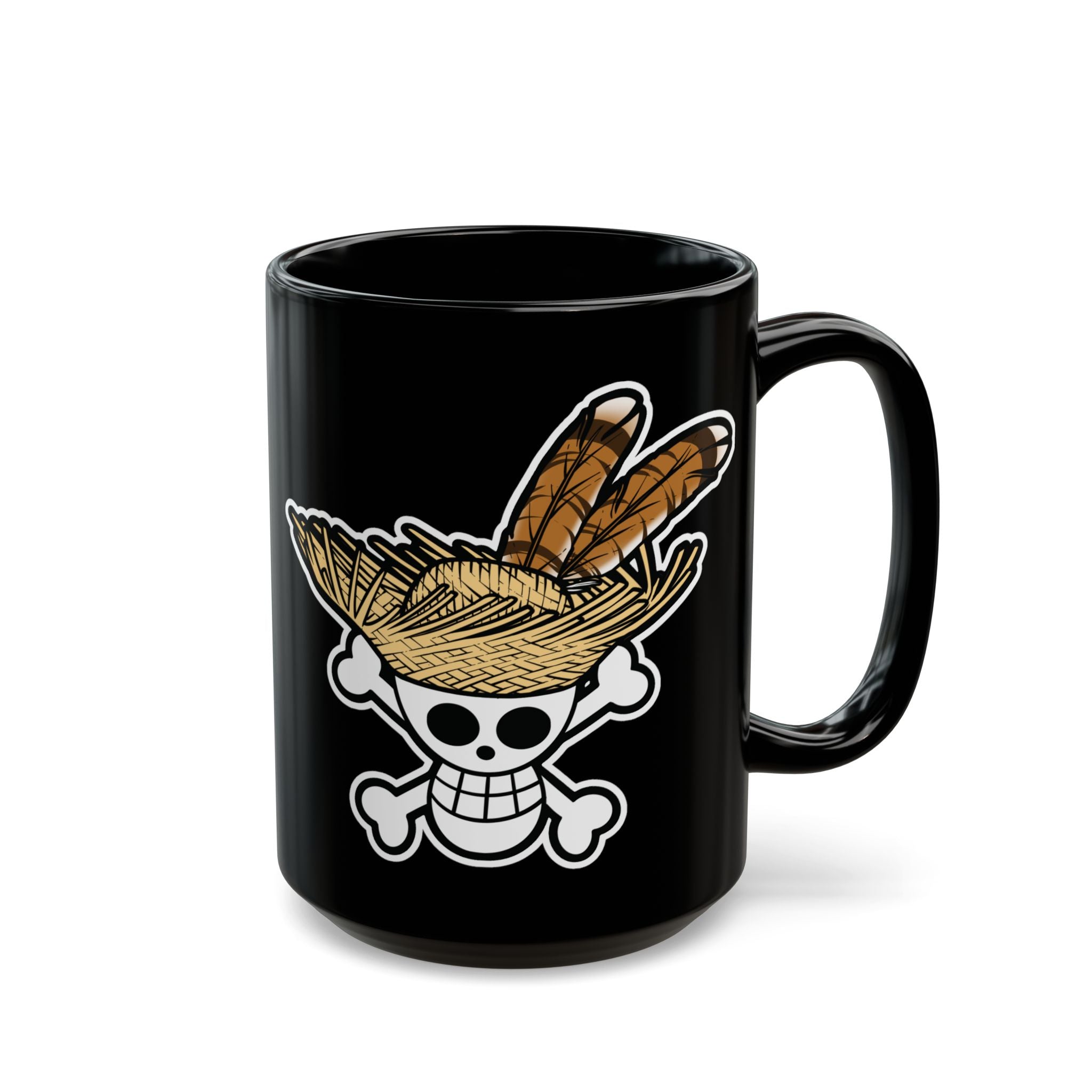 Jolly Roger Black Mug — Pirate Coffee Cup (11oz/15oz)
